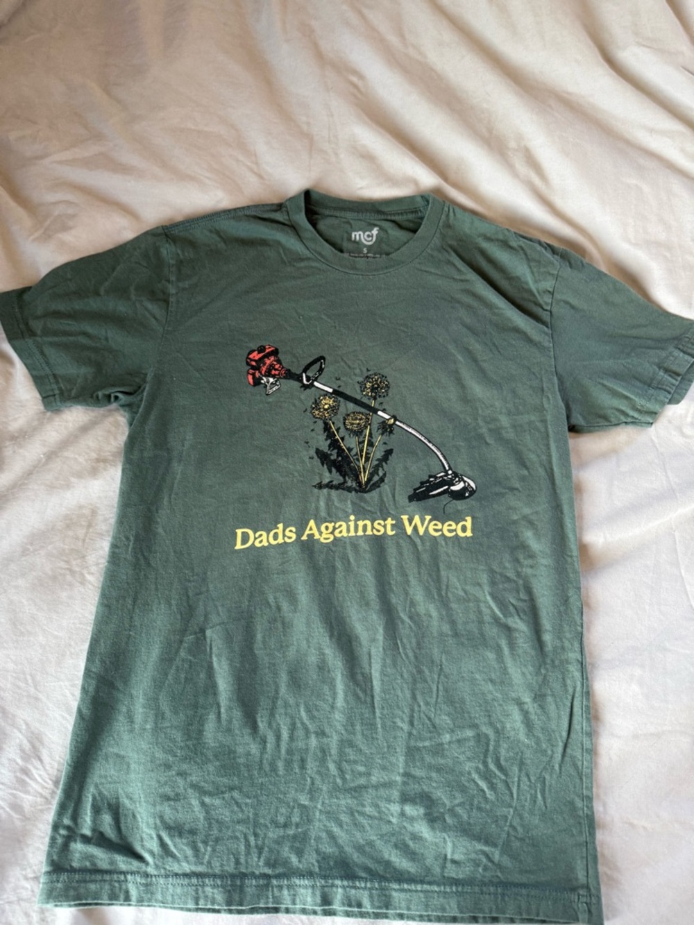 Dads Against Weed Graphic Tee - Forest Green